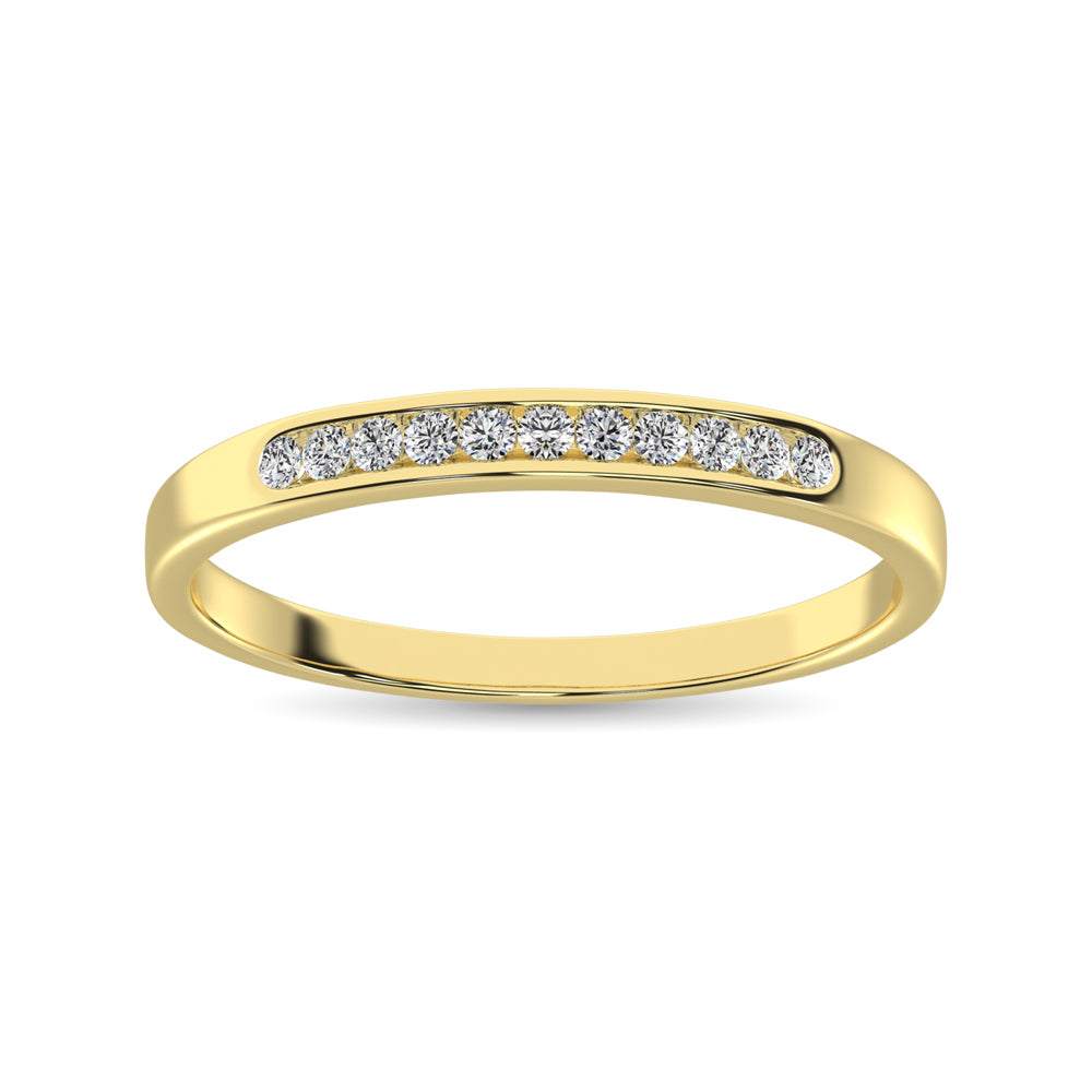 14K Yellow Gold 3/4 Ct.Tw. Diamond Ladies Machine Band