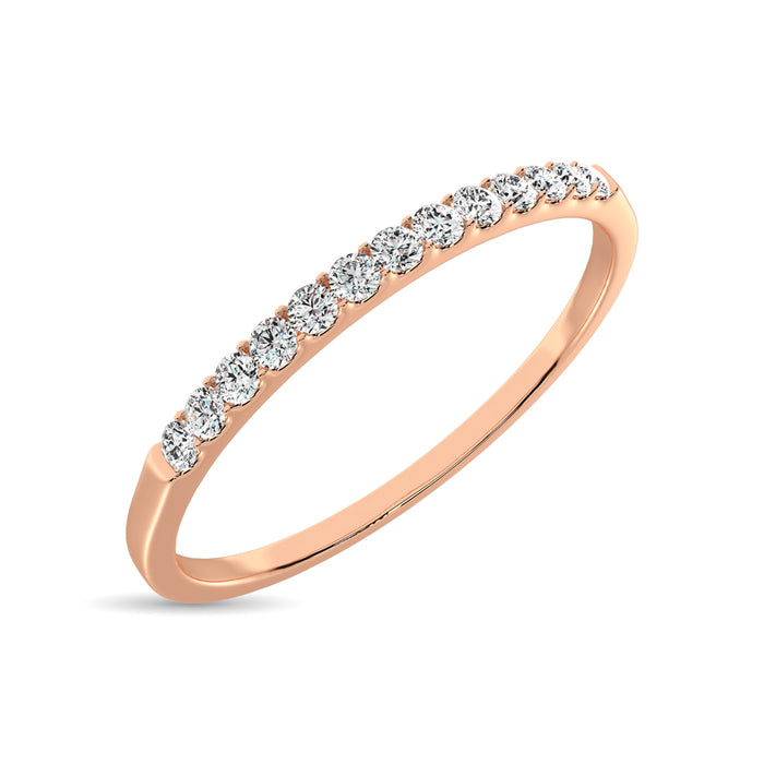 Diamond 1/5 Ct.Tw. Ladies Wedding Band in 10K Rose Gold