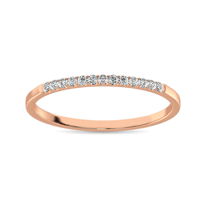 Diamond 1/5 Ct.Tw. Ladies Wedding Band in 10K Rose Gold