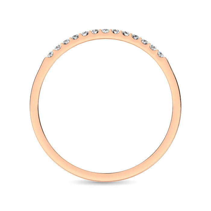 Diamond 1/5 Ct.Tw. Ladies Wedding Band in 10K Rose Gold