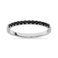 Thumbnail for 14K White Gold 1/5 Ctw Black Diamond Machine Band
