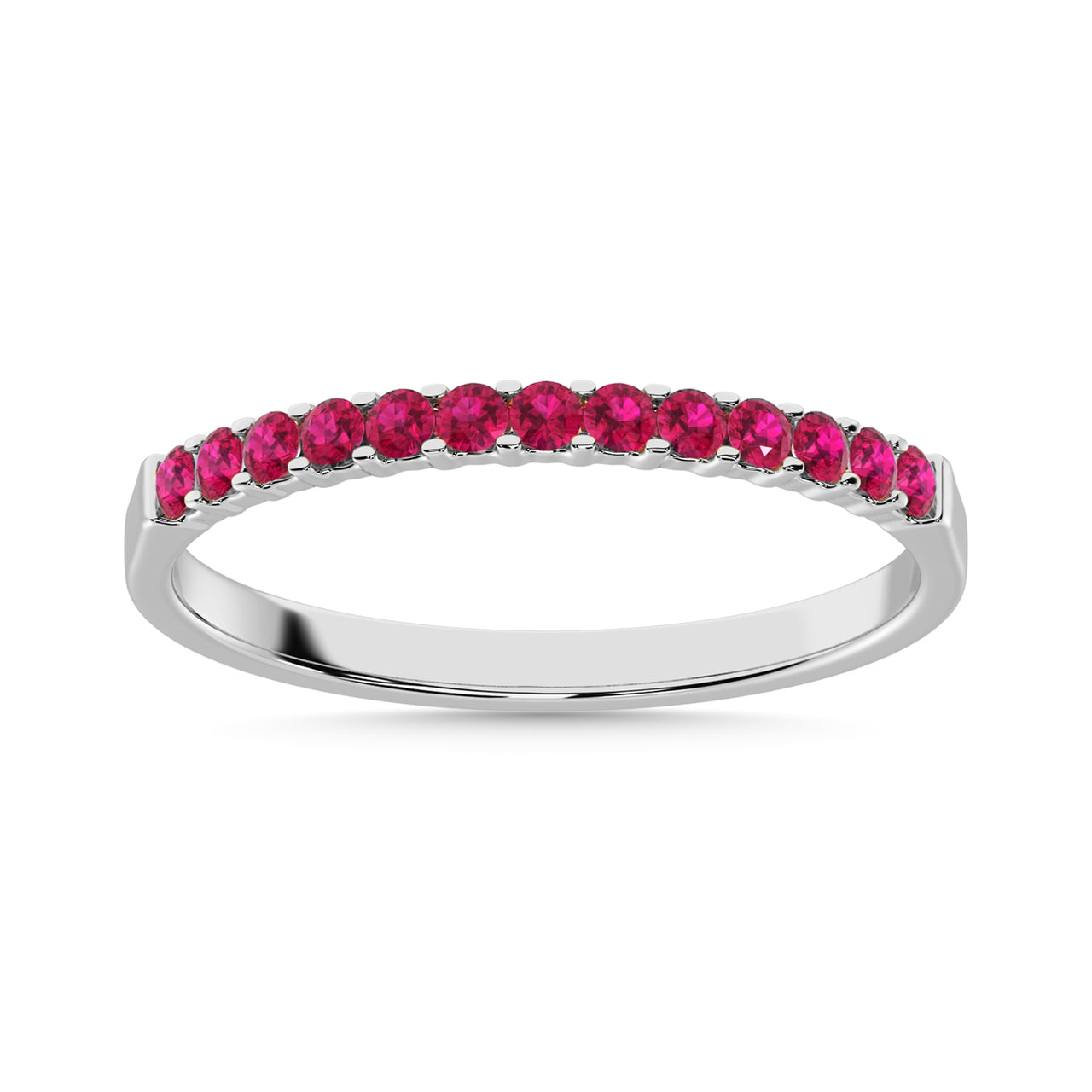 Pink Sapphire 1/4 Ct.Tw. Machine Band in 14K White Gold