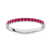 Thumbnail for Pink Sapphire 1/4 Ct.Tw. Machine Band in 14K White Gold