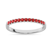 Thumbnail for Ruby 1/4 Ct.Tw. Machine Band in 14K White Gold