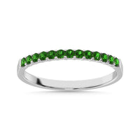 Thumbnail for 14K White Gold 1/5 Ctw Tsavorite Machine Band