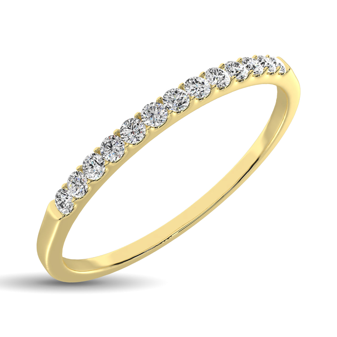 14K Yellow Gold 1/3 Ct Diamond Ladies Machine Band