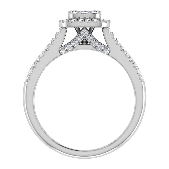 Diamond 7/8 Ct.Tw. Fashion Ring in 14K White Gold