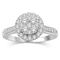 Thumbnail for 14K White Gold 9/10 Ct.Tw Diamond Engagement Ring