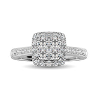 Thumbnail for 14K White Gold 9/10 Ct.Tw Diamond Engagement Ring