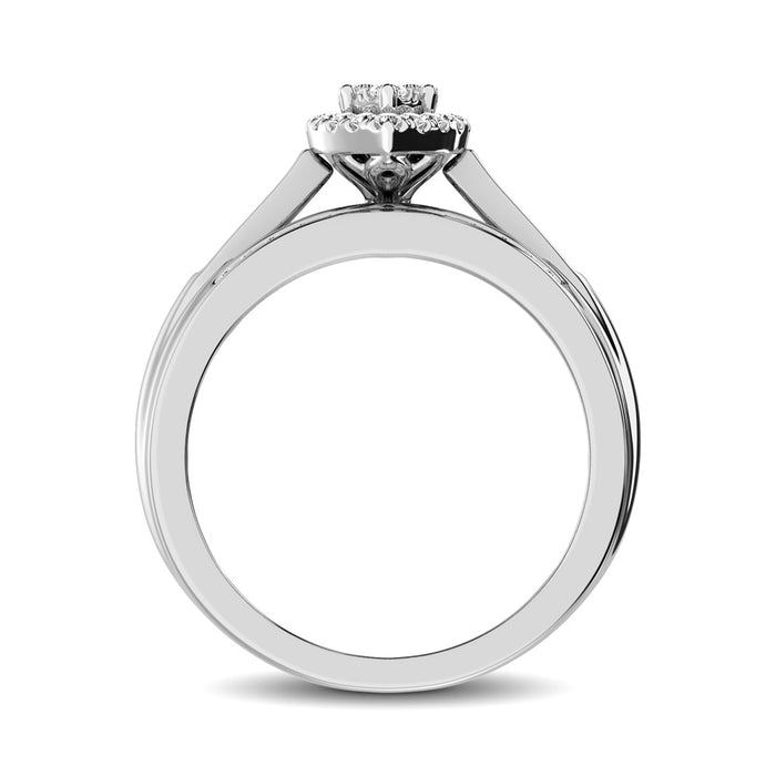 14K White Gold 1/2 Ct.Tw. Diamond Engagement Ring