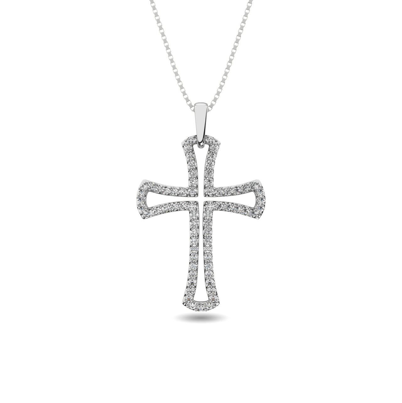 Diamond 1/4 Ct.Tw. Cross Pendant in 10K White Gold