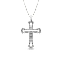 Thumbnail for Diamond 1/4 Ct.Tw. Cross Pendant in 10K White Gold