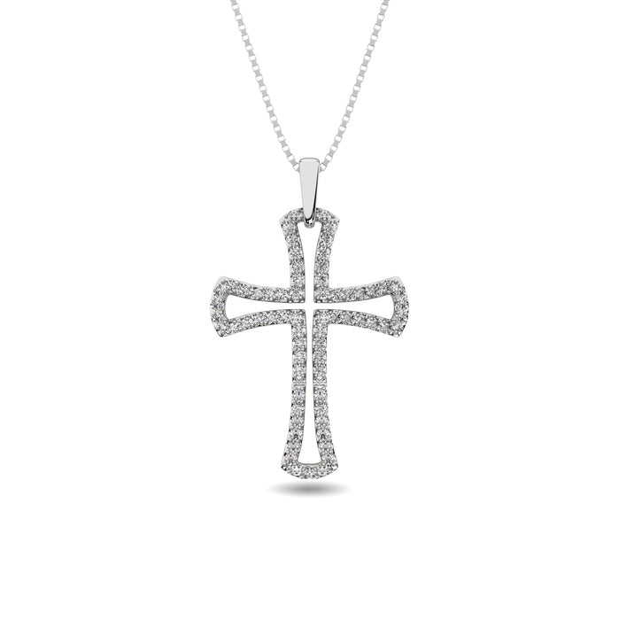 Diamond 1/4 Ct.Tw. Cross Pendant in 10K White Gold