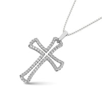 Thumbnail for Diamond 1/4 Ct.Tw. Cross Pendant in 10K White Gold