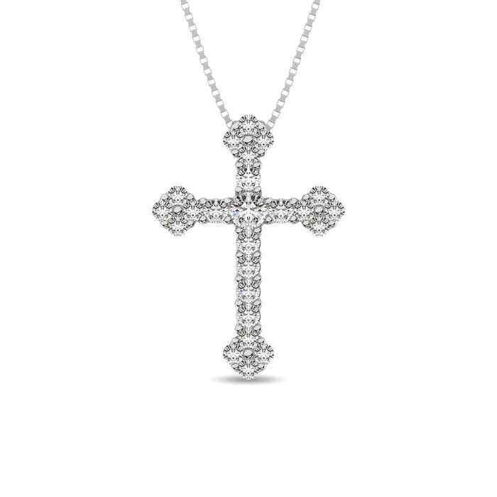 Diamond 1/3 Ct.Tw. Cross Pendant in 10K White Gold