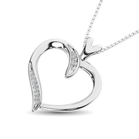 Thumbnail for Sterling Silver Diamond Accent Heart Pendant