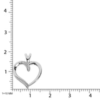 Thumbnail for Sterling Silver Diamond Accent Heart Pendant