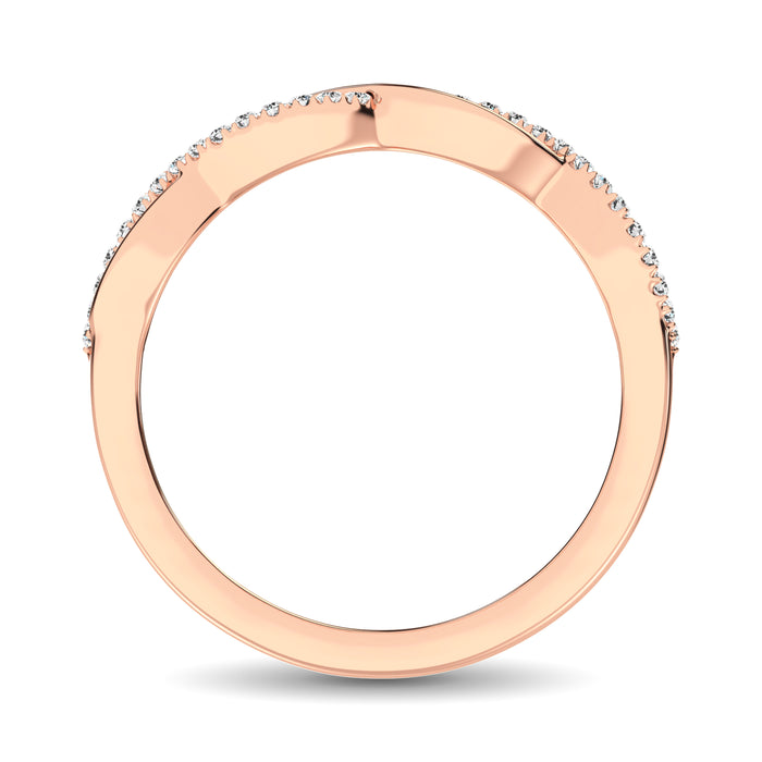 10K Rose Gold 1/10 Ctw Diamond Promise Ring