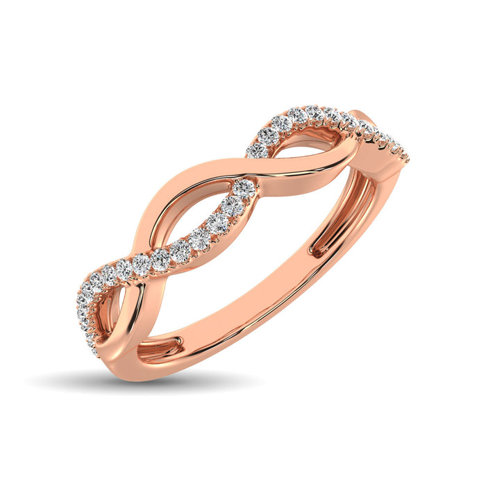 10K Rose Gold 1/10 Ctw Diamond Promise Ring