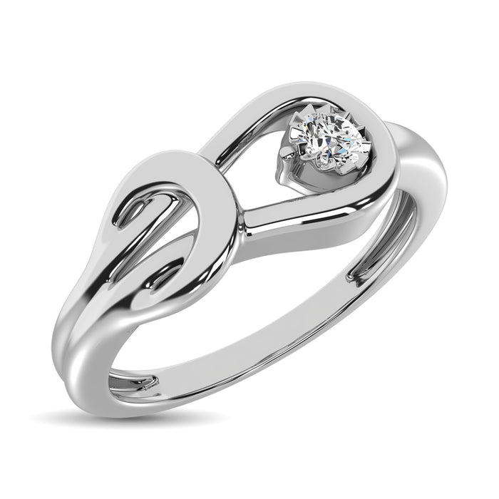 Sterling Silver Diamond Accent Fashion Ring