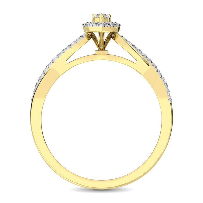 Diamond 1/5 Ct.Tw. Promise Ring in 10K Yellow Gold