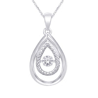 Thumbnail for Sterling Silver Moving Diamond Accent Fashion Pendant