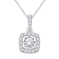 Thumbnail for 14K White Gold White Gold 1/3Ct Moving Diamond Fashion Pendant