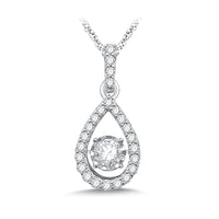 Thumbnail for 14K White Gold White Gold 1/3Ct Moving Diamond Fashion Pendant