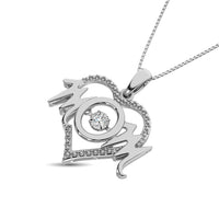 Thumbnail for Sterling Silver Mom Moving Diamond Accent Pendant
