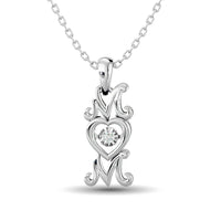 Thumbnail for Diamond Shimmering MOM Pendant 1/50 ct tw in Sterling Silver