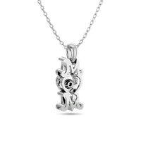 Thumbnail for Diamond Shimmering MOM Pendant 1/50 ct tw in Sterling Silver