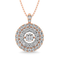 Thumbnail for Diamond 3/8 Ct.Tw. Shimmering Pendant in 10K Rose Gold