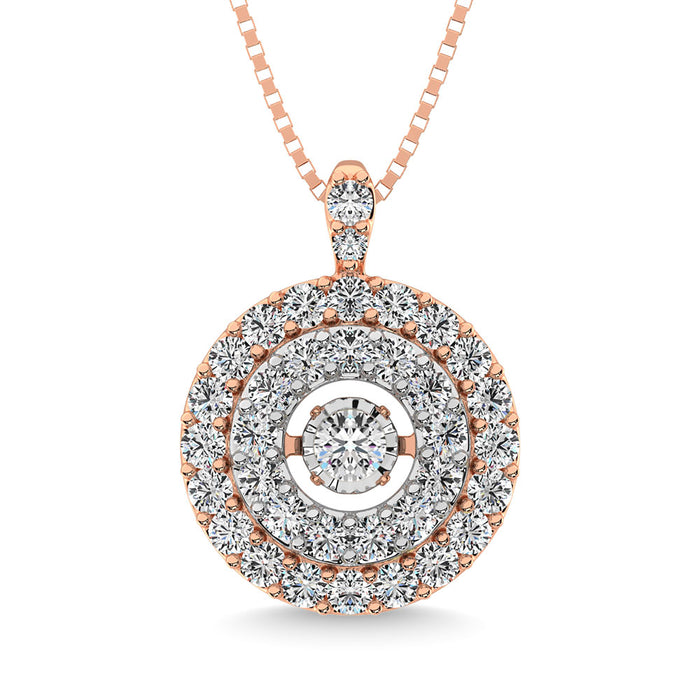 Diamond 3/8 Ct.Tw. Shimmering Pendant in 10K Rose Gold