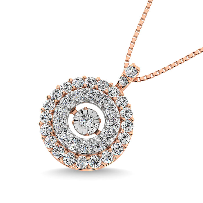 Diamond 3/8 Ct.Tw. Shimmering Pendant in 10K Rose Gold