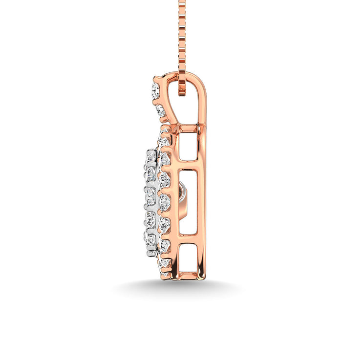 Diamond 3/8 Ct.Tw. Shimmering Pendant in 10K Rose Gold