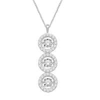 Thumbnail for 14K White Gold 5/8 Ct.Tw. Moving Diamond Pendant