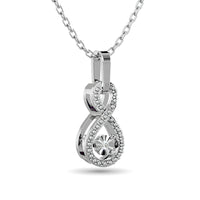 Thumbnail for Diamond Shimmering Infinity Pendant 1/50 ct tw in Sterling Silver