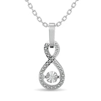 Thumbnail for Diamond Shimmering Infinity Pendant 1/50 ct tw in Sterling Silver