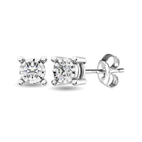 Thumbnail for 10K White Gold 1/10 Ct.Tw.Diamond Stud Earrings