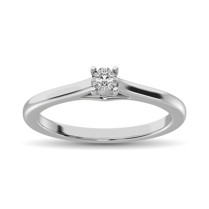 Diamond 1/10 Ct.Tw. Solitaire Ring in 10K White Gold