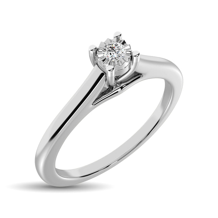 Diamond 1/10 Ct.Tw. Solitaire Ring in 10K White Gold