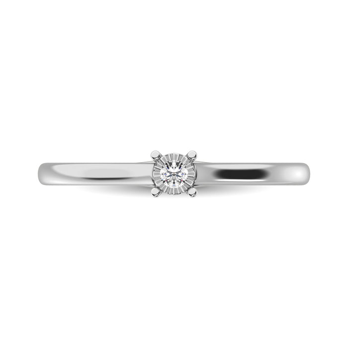 10K White Gold 1/20 Ct.Tw.Diamond Solitaire Engagement Ring