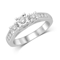 Thumbnail for 10K White Gold 1/4 Ct.Tw Diamond Engagement Ring