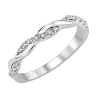 Thumbnail for 14K White Gold 1/20 Ct.Tw.Diamond Wedding Band