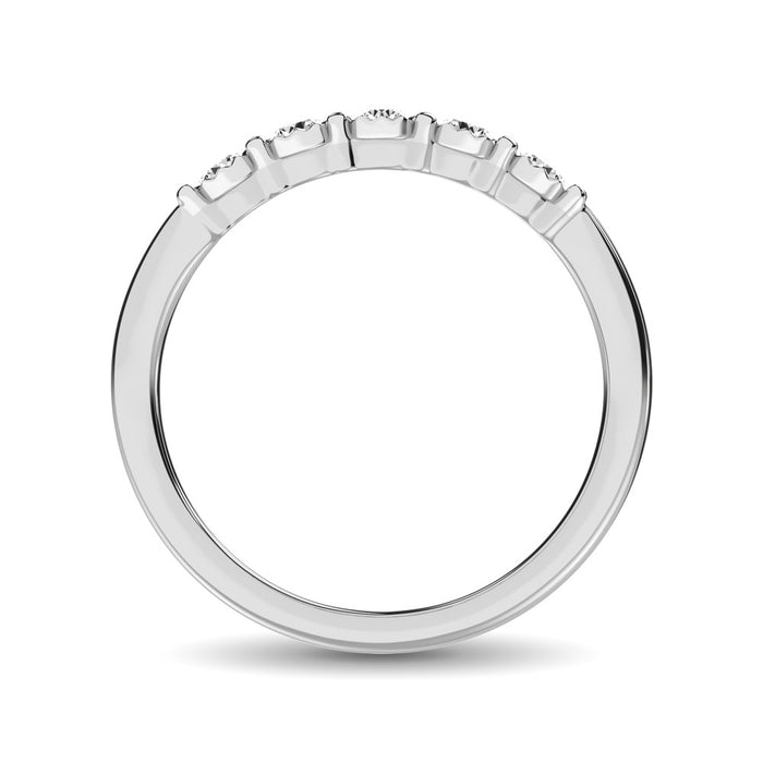 Diamond 1/4 Ct.Tw. 5 Stone Band in 10K White Gold