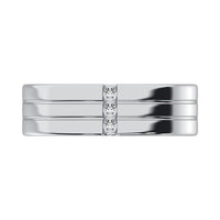Thumbnail for Diamond 1/10 Ct.Tw. Mens Machine Band in 10K White Gold