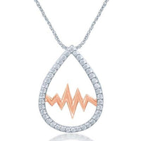 Thumbnail for Sterling Silver 1/5 Ct.Tw.Moving Diamond Fashion Pendant