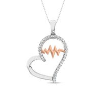 Thumbnail for Sterling Silver 1/5 Ct.Tw. Glittering Beats Diamond Fashion Pendant