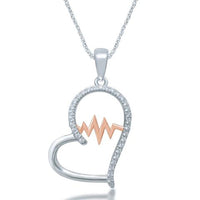 Thumbnail for Sterling Silver 1/5 Ct.Tw. Glittering Beats Diamond Fashion Pendant