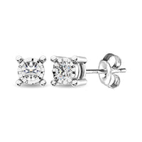 Thumbnail for Diamond 1/6 Ct.Tw. Solitaire Stud Earrings in 14K White Gold